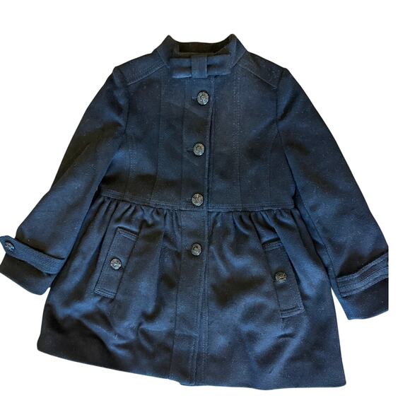 BURBERRY Children Black Peacoat Coat Jacket Girls size 4 - Picture 2 of 13